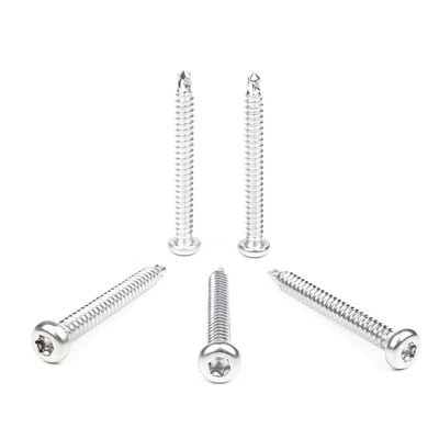 Plain 6.3x55 SUS410 Pan Torx Star vis tête de bouton en acier inoxydable pour la membrane Epdm sur le toit
