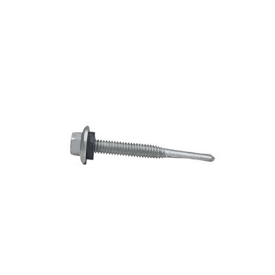 Tête de flange hexagonale recouverte d'alliage de zinc vis de forage autonome Tek 7 Pour l'installation 5.5x50