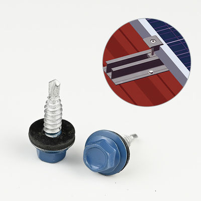 Écrous hexagénaires bimetalliques résistants à la corrosion 6.3x22 pour supports de montage solaire