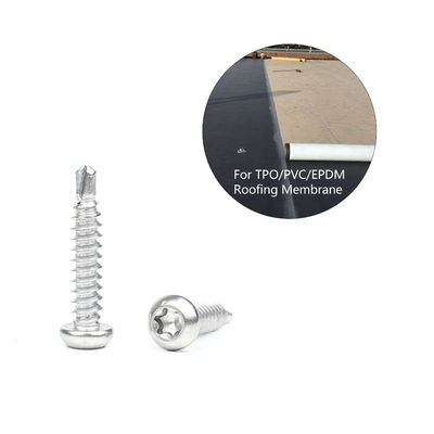Des vis standard pour la tête de panneau à autocollant pour l'imperméabilisation des membranes de toiture TPO/PVC/EPDM