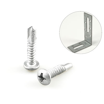 Scoupe de toiture en bimetallie en alliage de zinc recouverte de 5,5x25 Phillips Pan Head pour le support de coin du toit