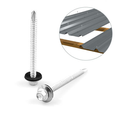 Système de mesure INCH vis bi métalliques revêtues d'alliage de zinc pour panneaux de toiture jusqu'à purlin