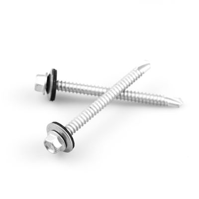 Système de mesure INCH vis bi métalliques revêtues d'alliage de zinc pour panneaux de toiture jusqu'à purlin