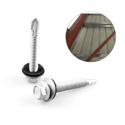 6.3x45 Hex Flange auto-perçage vis pour le panneau de revêtement murale à l' imperméabilité à l' eau Purlin