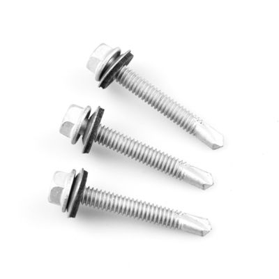6.3x45 Hex Flange auto-perçage vis pour le panneau de revêtement murale à l' imperméabilité à l' eau Purlin