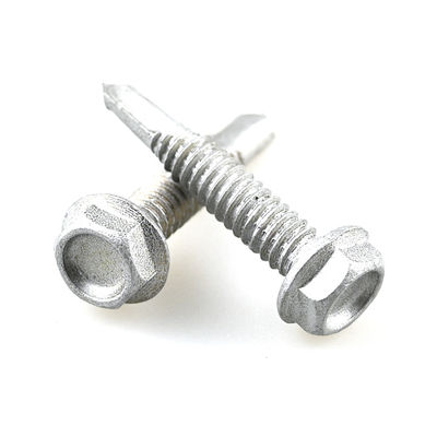 Couche standard 4.8x25 Flange hexagonale Bimétal en acier inoxydable Hex tête auto-perçage vis pour joint de cadre en acier