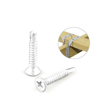 4.2x25 Bimétal en acier inoxydable à tête plate en croix en retrait, vis pour bois à motifs fixés