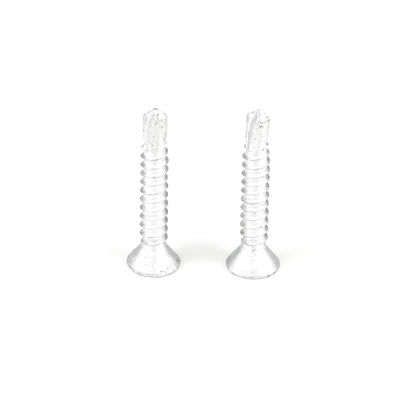 4.2x25 Bimétal en acier inoxydable à tête plate en croix en retrait, vis pour bois à motifs fixés