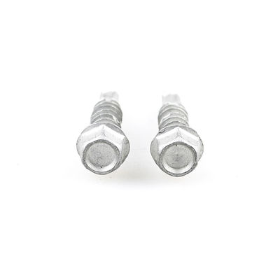 Alliage de zinc revêtu 6.3x25 vis bimétallique vis de perçage automatique vis hexagonale tête de laveuse vis Tek pour le support d'angle