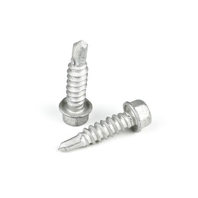 Alliage de zinc revêtu 6.3x25 vis bimétallique vis de perçage automatique vis hexagonale tête de laveuse vis Tek pour le support d'angle