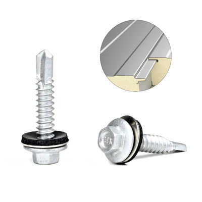 6.3x32 Fluorocarbone cuisson hex washer Flange de toit métallique vis avec tête de flange hex