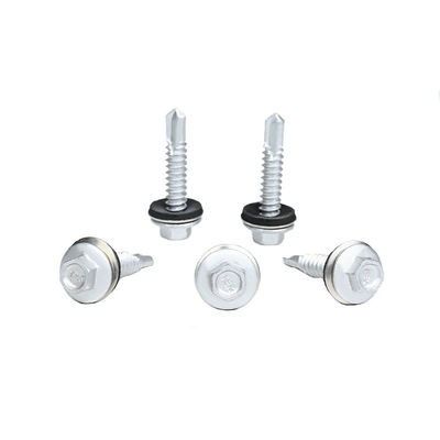 6.3x32 Fluorocarbone cuisson hex washer Flange de toit métallique vis avec tête de flange hex